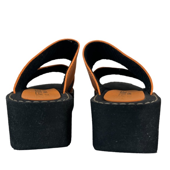 Mainframe Retro Vintage 90's Y2k Orange Platform Sandals Size 9 - Picture 6 of 8